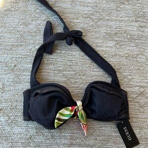 Guess Lolita Bandeau Bra Swim top Pin-up Jean style size Small
